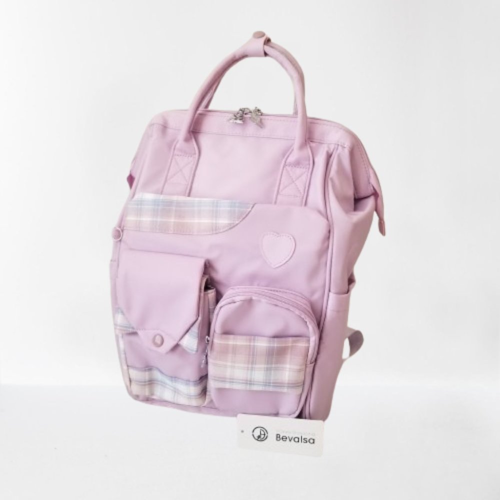 NWT! Cute Nylon Backpack with Padded Divider, Anti-Theft, & Bottle Pockets